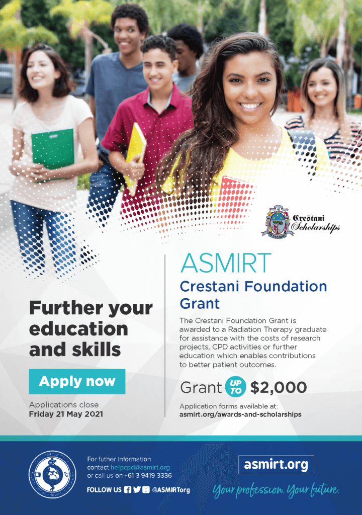 Poster of ASMIRT flyer for Crestani Foundation grant